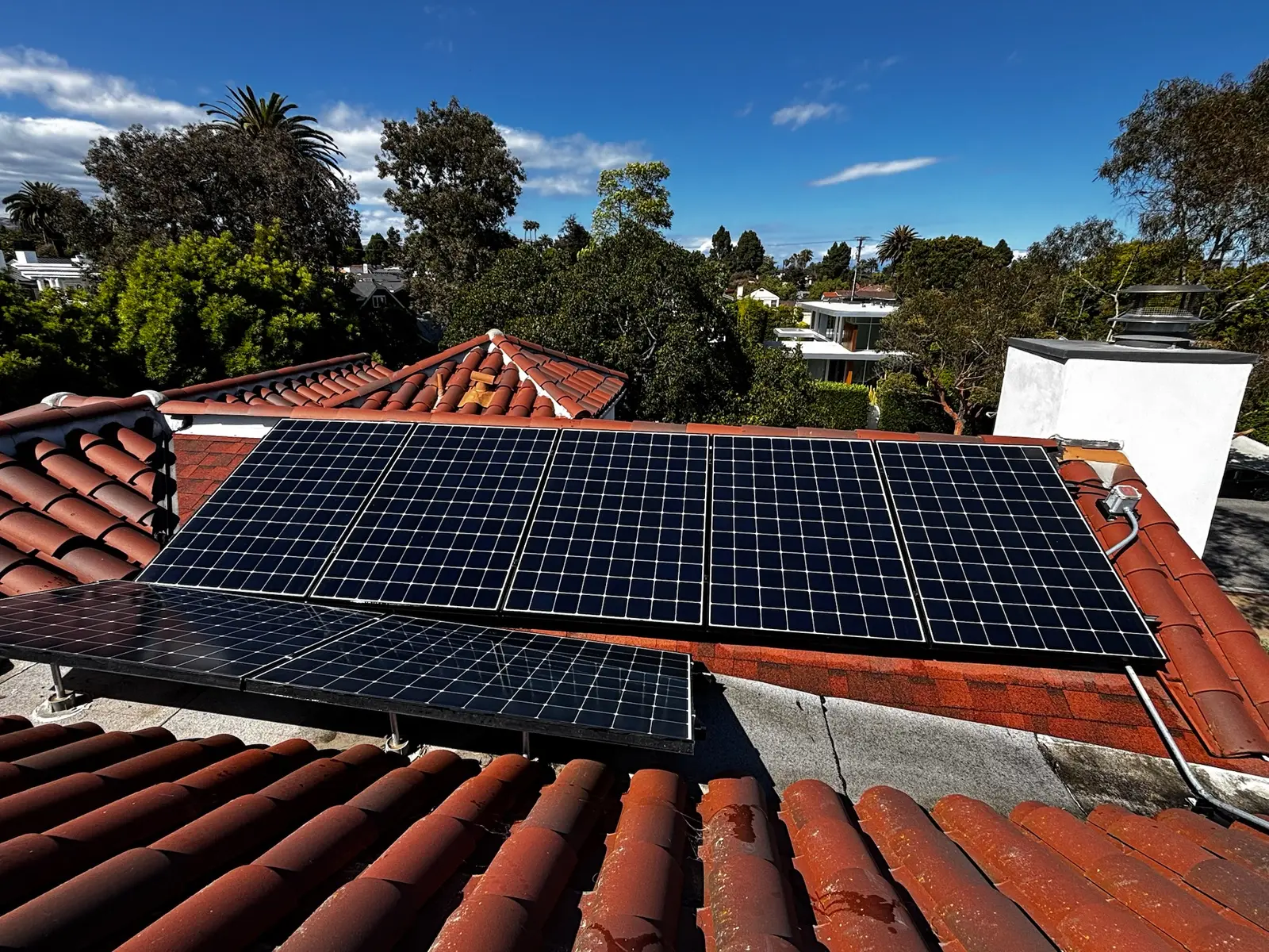 A large rooftop solar array overlooking the Westside