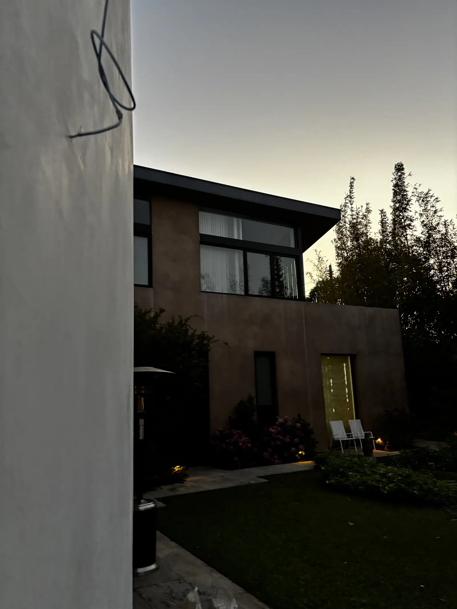 Contemporary home with large clean windows